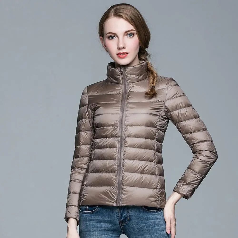 

Winter Down Jacket Women Plus Size Stand Solid Short Light Down Jackets Coat Daunenjacke Manteau Doudoune Donsjack Dames