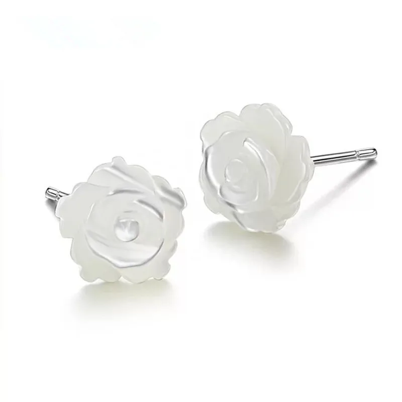 Женские серьги гвоздики из серебра 100% пробы|earrings fashion|earrings wholesalefashion earrings |