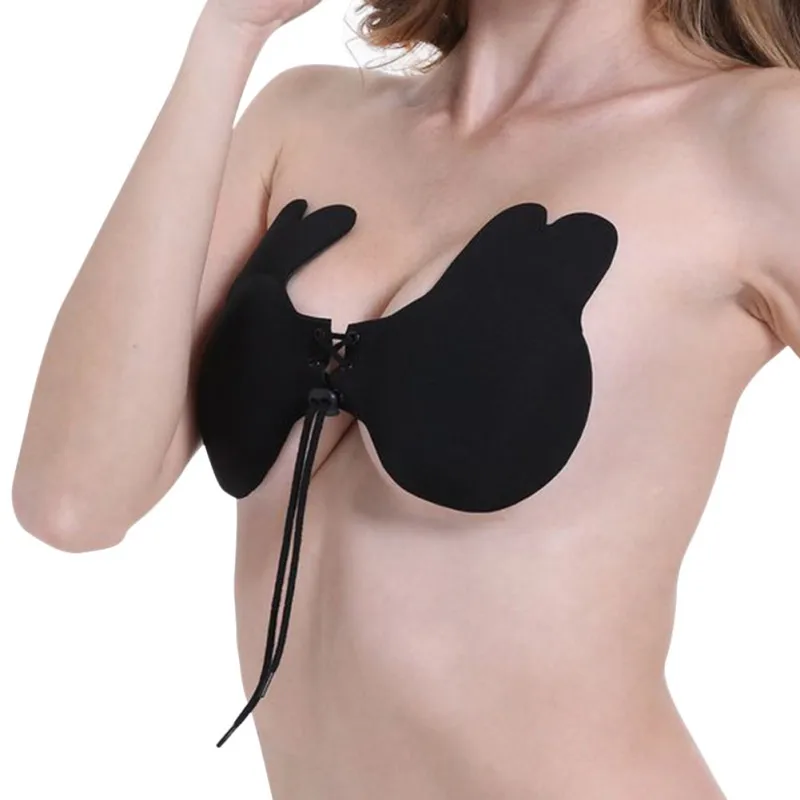 Женская защиты груди кроличьи уши наклейки анти-ударная провисание чтобы