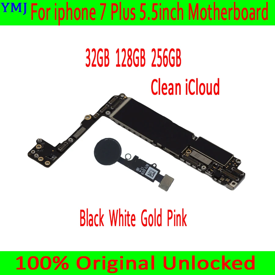 100% оригинальная разблокированная материнская плата для iphone 7 Plus с бесплатным iCloud