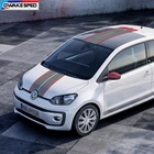 Наклейка на капот автомобиля, гоночные спортивные полоски, для автомобилей Volkswagen-UP E-UP, наклейки на крышу двигателя, виниловые наклейки, аксессуары для самостоятельной сборки