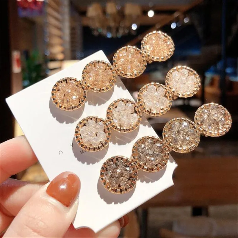 1 шт. модные корейские заколки Стразы с кристаллами женские для волос