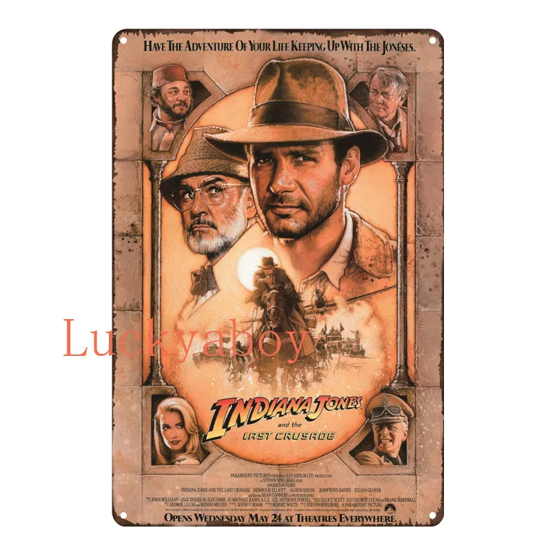 

Movie Posters Film Plaque Vintage Metal Tin Signs Cafe Bar Cinema Decor E.T. JAWS Jurassic Park Retro Painting Wall Sticker 093