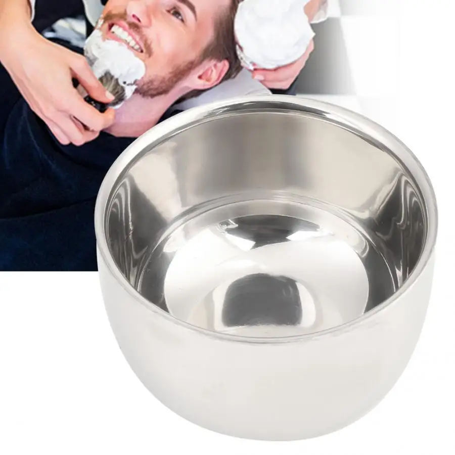 Пенопласт для бритья из нержавеющей стали крем миска мужчин пенопласт аксессуар