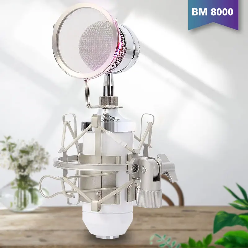 Профессиональный комплект конденсаторного микрофона BM8000 для записи: микрофон