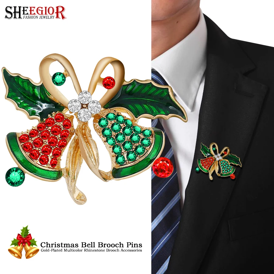 Хрустальная Рождественская красочная брошь булавки мужской значок Прекрасный