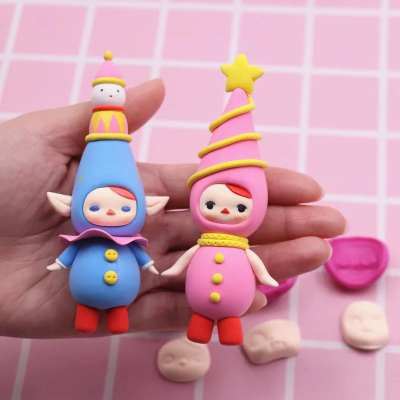 DIY ультра светильник глина мультфильм детское лицо силикагель форма для помадки