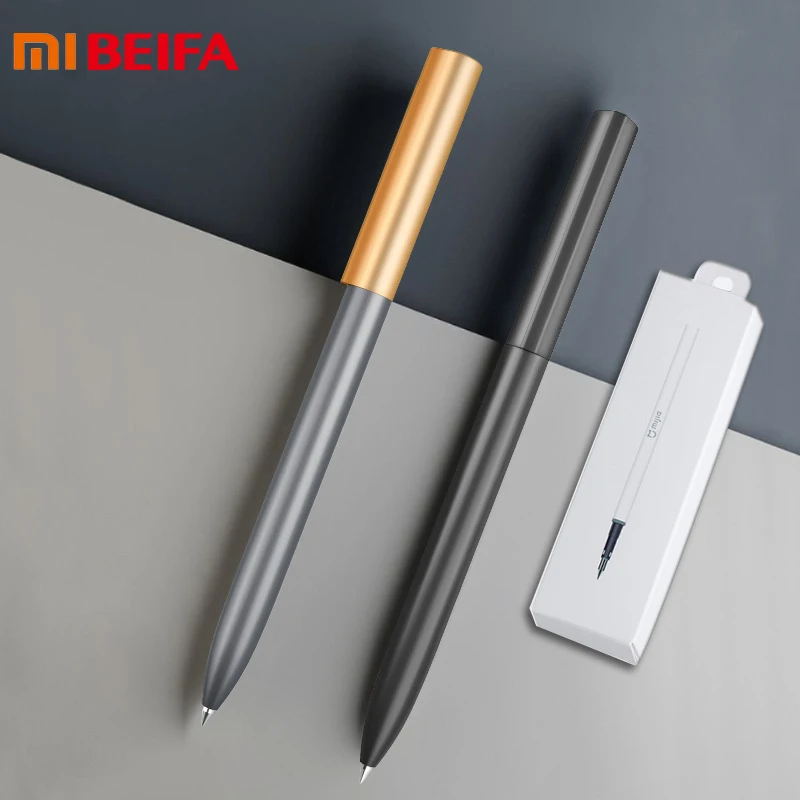 Ручка гелевая Xiaomi BEIFA металлическая со стержнями Mijia 0 5 мм черные чернила подарок