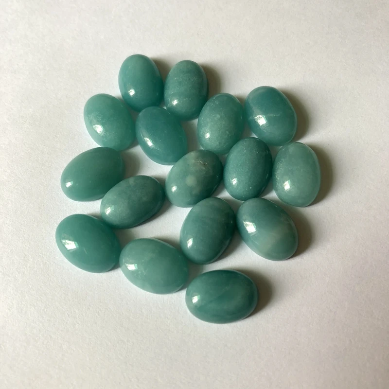 Натуральный Высокое качество Амазонит драгоценные камни бусины Caboch 10x14 мм