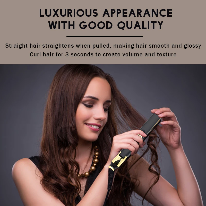 2 в 1 мини электрический выпрямитель для волос ионный Керамический щипцы завивки