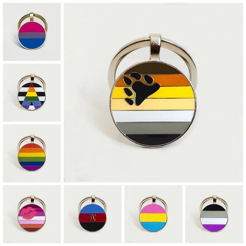 

2 вида цветов Gay Pride Rainbow Flag Rozet Metal Chapas Metalicas Pins рюкзак со значком автомобильный брелок аксессуары
