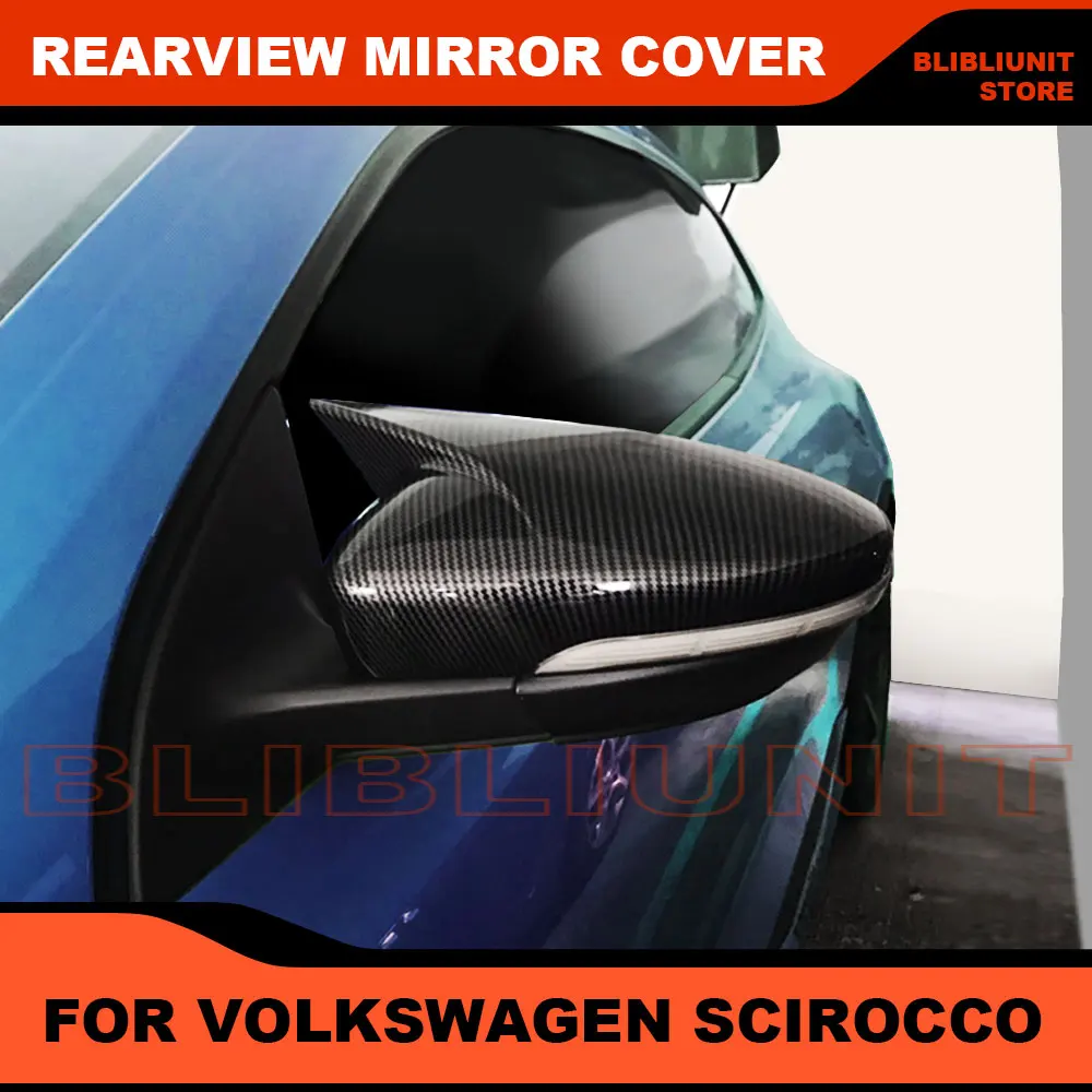 

Rearview mirror Cover Wing Carbon-fiber-look For "Volkswagen" "VW" "Scirocco" 2009-2018 Sticker Trim Car Styling Accessories