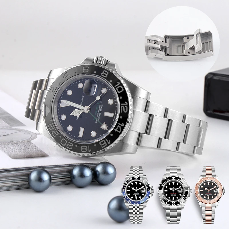 Высококачественный Браслет для часов из нержавеющей стали 20 мм серебряный