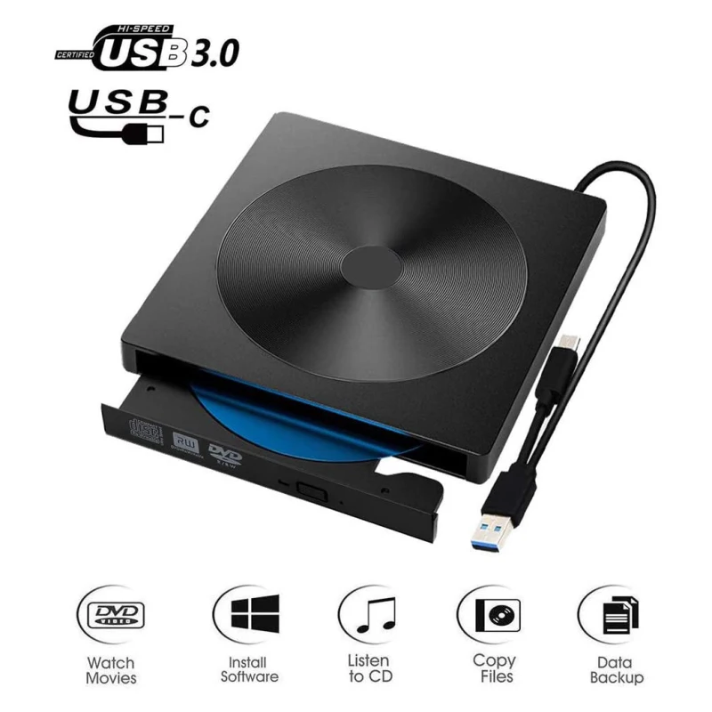 Портативный USB 3 0 внешний DVD записывающее устройство RW оптический привод для