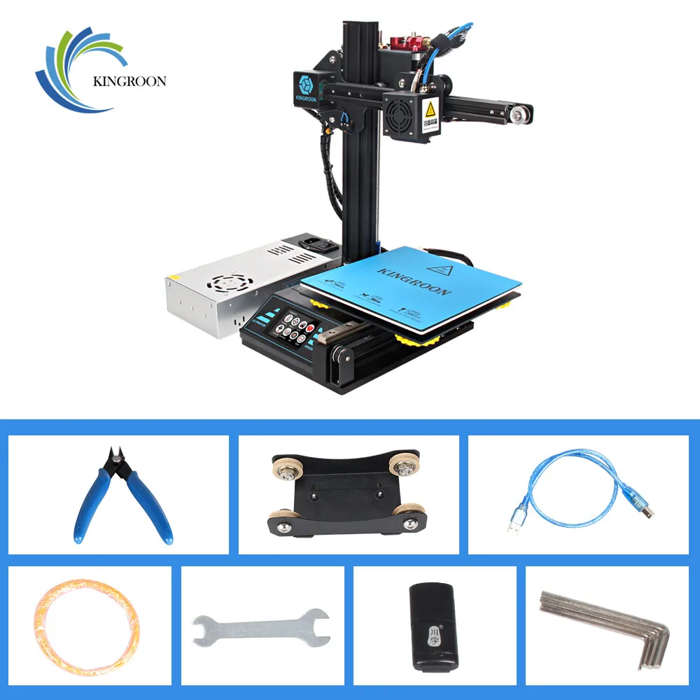 KingRoon 3д принтер Модернизированный Высокоточный DIY 3d принтер самосборка 180*180*180 мм Жесткая металлическая рамка Drukarka 3D