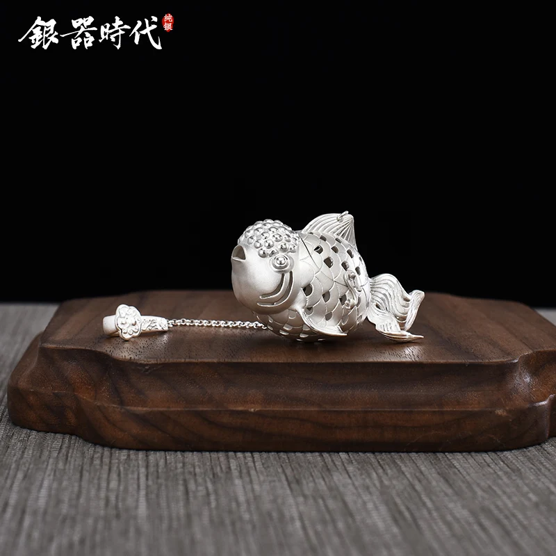 

silver) follicular tea artifact features seiko fine silver and exquisite tea table furnishing articles goldfish