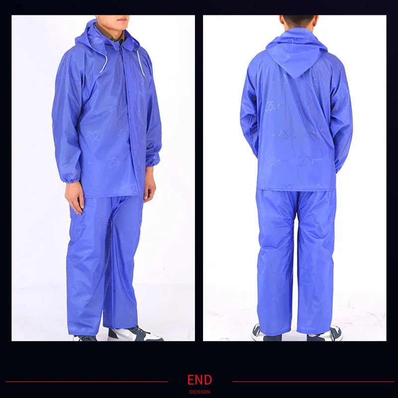 

Tendon Split Suit Raincoat Rain Pants Fishing Ground Outdoor Work Hiking Mountaineering Construction Site Labor Protection Rain
