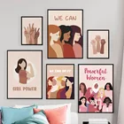 Минималистичная абстрактная мощная Женская Девушка настенная Картина на холсте скандинавские постеры и принты настенные картины для гостиной домашний декор