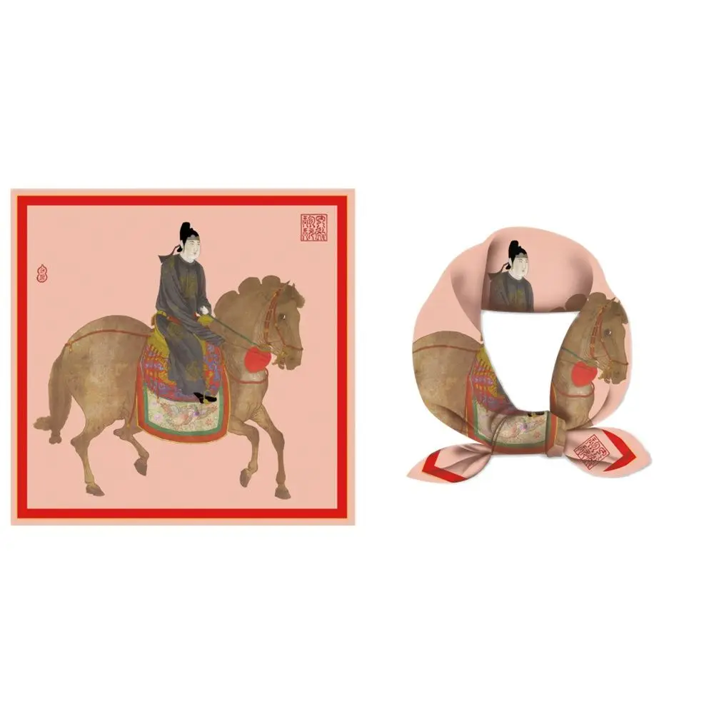 

2021 Ретро маленький квадратный шарф саржевая шелковая Женская шаль 53*53 см бандана в китайском стиле подарок для девушки