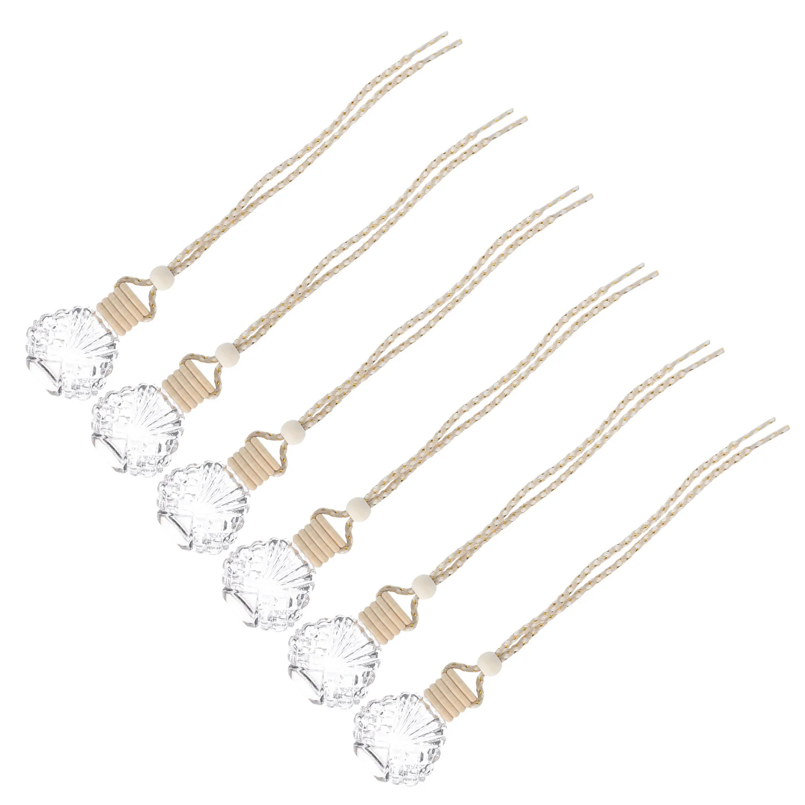 

6pcs Car Interior Perfume Diffuser Bottles Empty Car Hanging Perfume Bottles