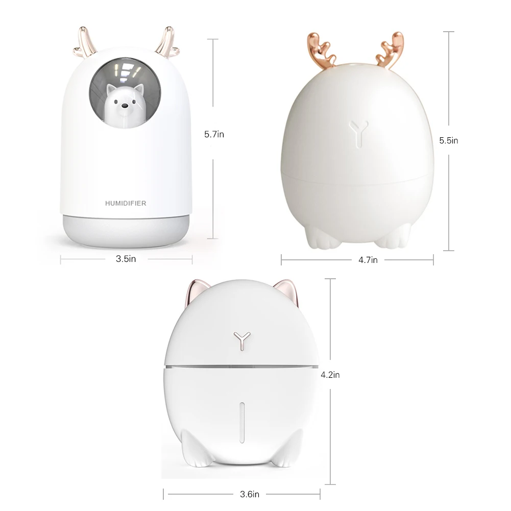 USB-увлажнитель воздуха мини-портативный увлажнитель 7 цветов светодиодный