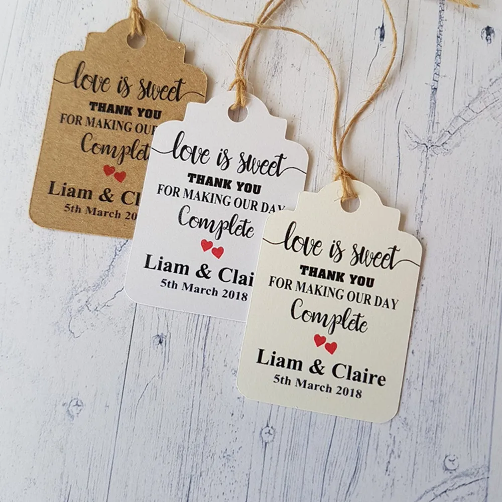 Индивидуальные бирки для свадебных подарков персонализированные невесты