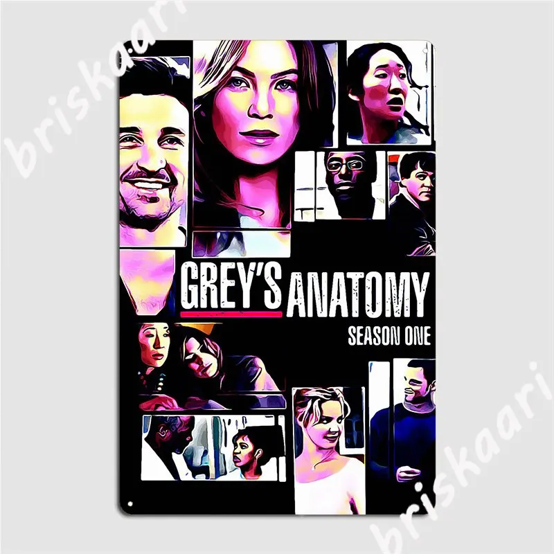 

Greys Anatomy Metal Sign Cinema Garage Plaques Pub Garage Classic Tin Sign Poster