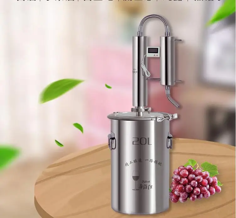 

60L Wine Alcohol Ethanol Distiller Stainless Copper Home Brewing Kit ATT