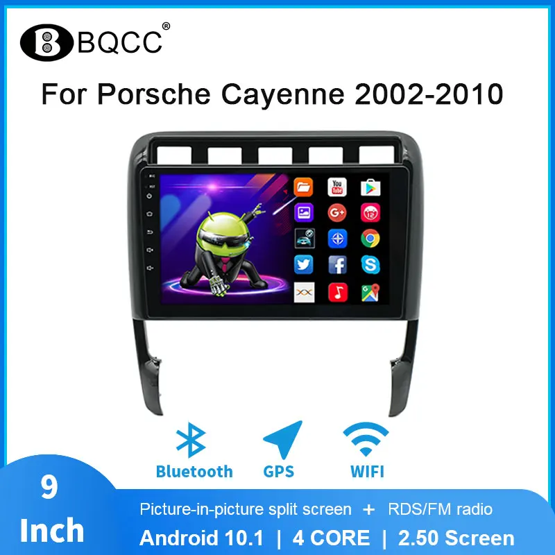 

9" Android Autoradio For Porsche Cayenne 2002-2010 Car Radio Multimedia Player GPS Navigation WIFI RDS FM Stereo Bluetooth