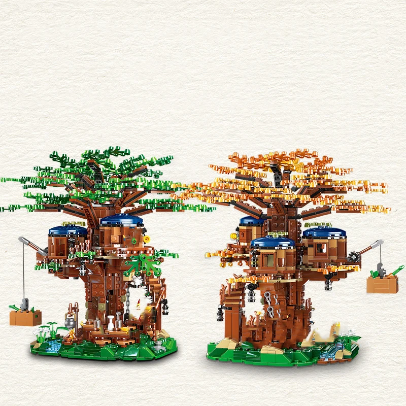 

1013PCS New Tree House Model Building Blocks Ideas 21318 Bricks with Action Figures Model Educational Toys Gift For Children