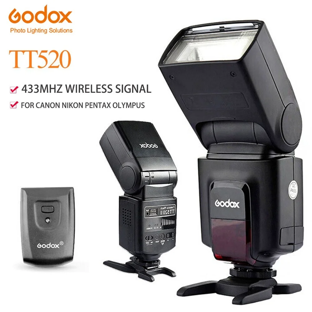 

Вспысветильник для видеосъемки Godox TT520 II, 433 МГц