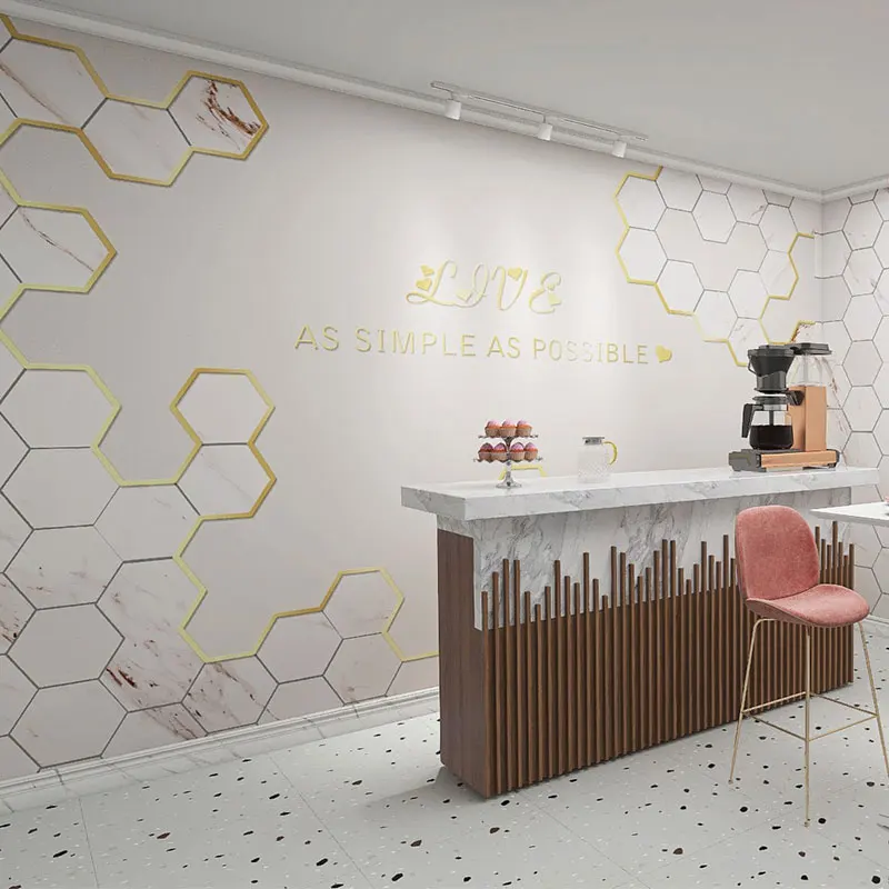 3D живой студийный геометрический мраморный фон Настенная роспись диван салон