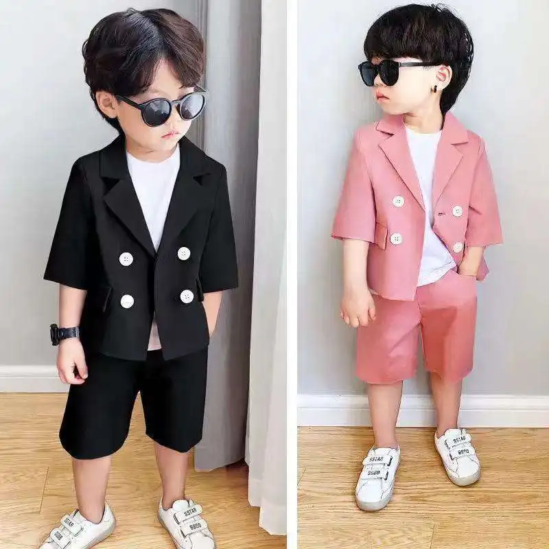 

Boy's Suit New Fashion Casual High Quality Top + Shorts 2PCS Sets Kid Clothes