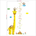 Мультяшный жираф высота мерная Настенная Наклейка фон для детской комнаты высота графика линейка домашний Декор наклейки настенные художественные наклейки