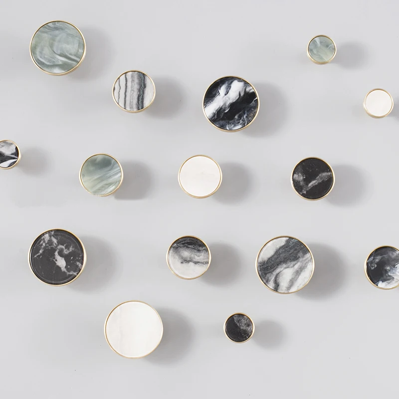 Латунная ручка с узором Marblee рукоятки для шкафа/ручки шкафа мебели