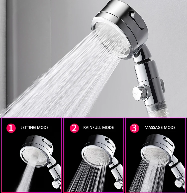 Насадка для душа ручная регулируемый Душ высокого давления с фильтром внутри 3