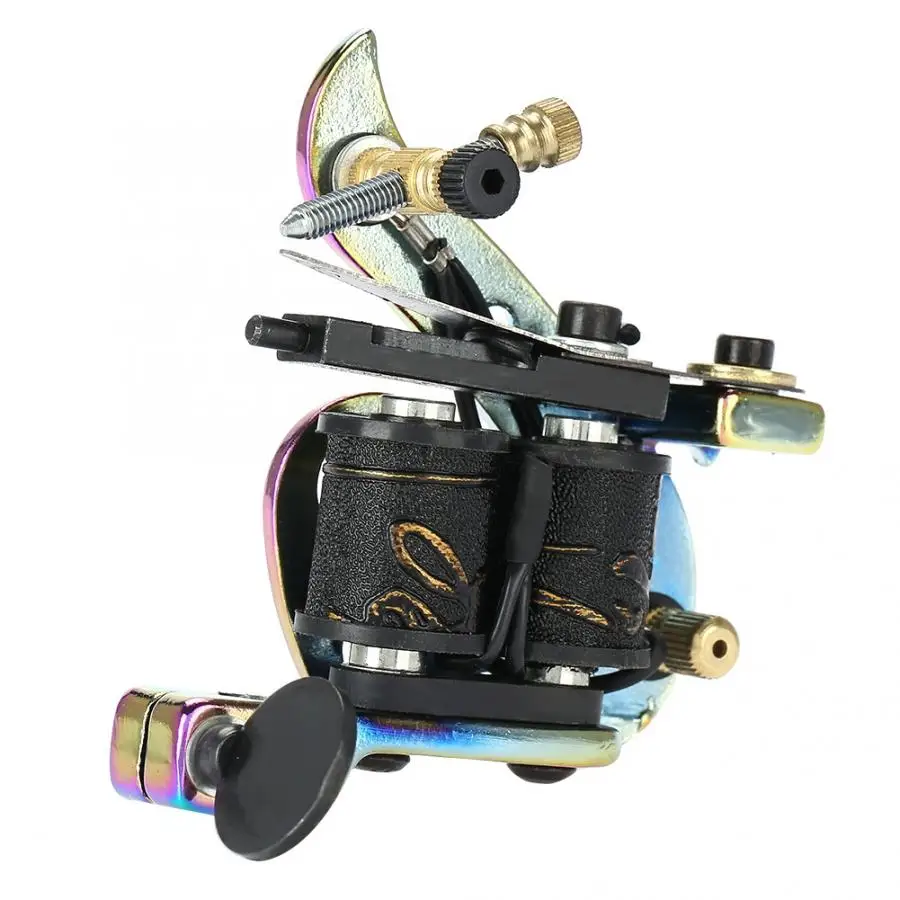 10 обмоток Профессиональный сплав Красочные Татуировки Машина Liner Shader татуировки