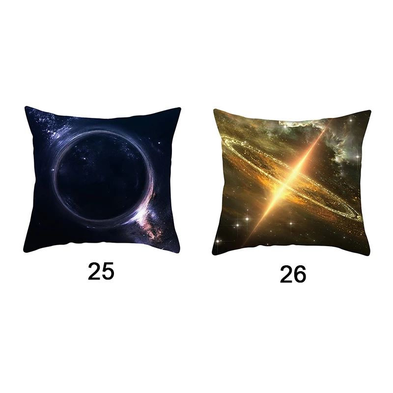 Персиковое бархатное покрытие для подушки загадочная Вселенная черная дыра узор
