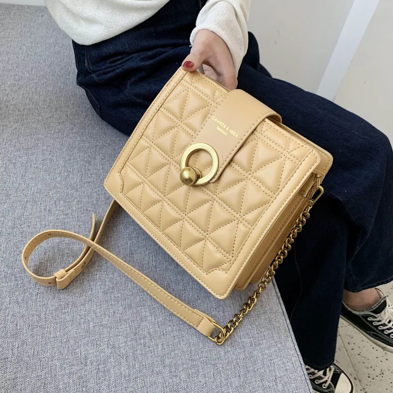 Женская сумка через плечо CASMOR с алмазной решеткой и цепочкой|Сумки ручками| |