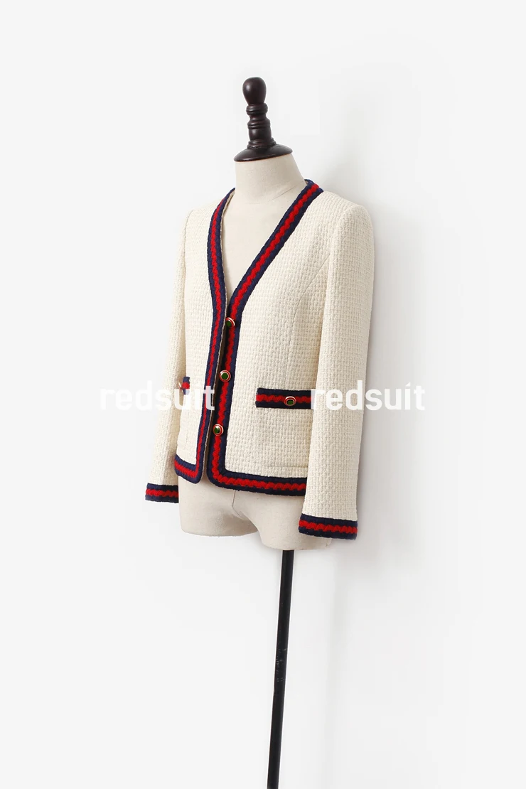 New pieces the shelves beauty spring filled with cream-colored socialite dress tweed temperament little sweet wind coat | Женская одежда