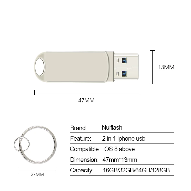 Высокая скорость флешки для iphone 16 ГБ 32 ГБ карту флэш-памяти с интерфейсом usb 64 ГБ и 128 ГБ Флеш накопитель реальная емкость у stick cle usb