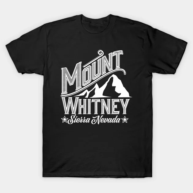 Мужская футболка Mount Whitney Sierra Nevada плакат для путешествий женская футболка|Мужские
