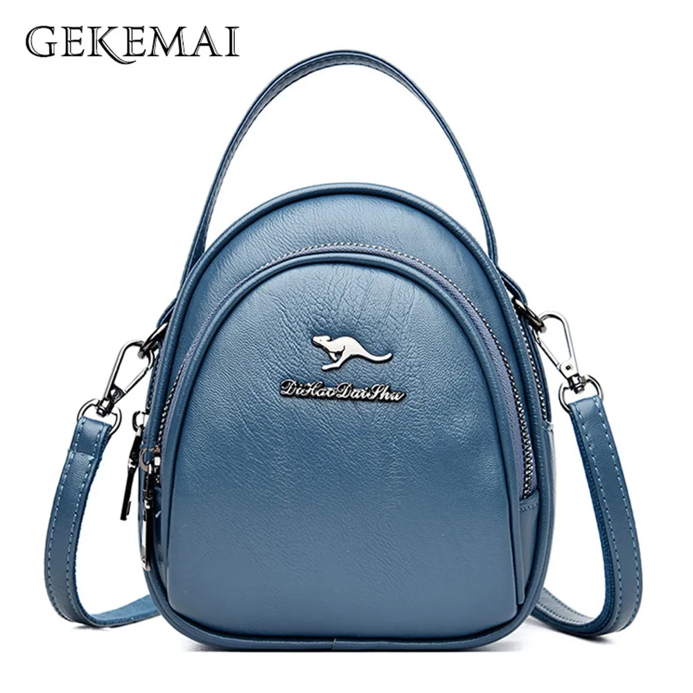 

Mini Handbag Three-layer Pocket Shoulder Bag Designer Solid Color High Quality Leather Crossbody Bag for Women Small Travel Bags