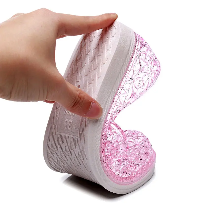 Женские клоги Прозрачные сандалии на нескользящей подошве 2021 женские с плоской