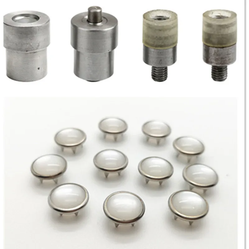 100button with mould Распродажа модные кнопки скрэпбукинг Diy 100 компл./лот 9,5 мм/11 мм 4 части кнопки белый жемчуг зубец кнопка, фиксатор - Цвет: 100button with mould