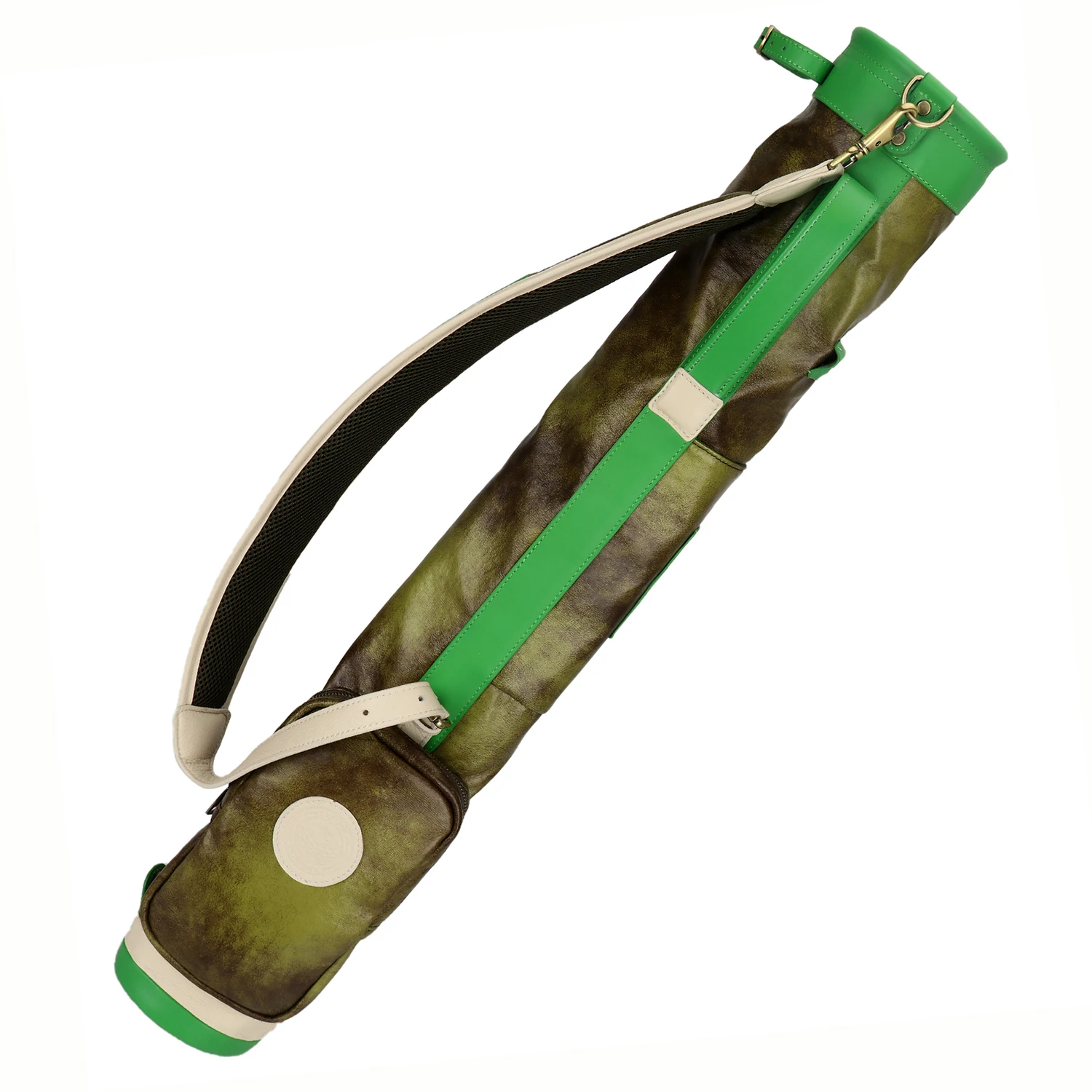 Tourbon Vintage Golf Club Sticks Bag Carrier Pencil Style Microfiber Leather Green Golf Sunday Bag Case Driving Range Bags 88CM