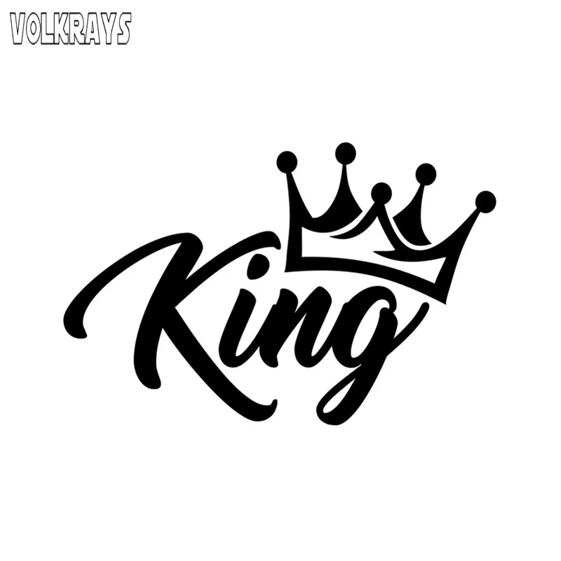 Забавная Автомобильная наклейка Volkrays аксессуары King Crown отражающая