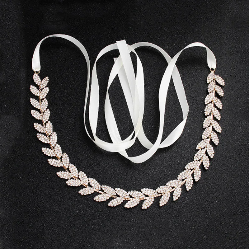 

Newly Bridal Dress Belt Rhinestone Inlaid Alloy Girdle for Wedding Bride Bridesmaid m99
