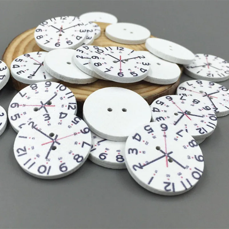 80 шт. деревянные пуговицы для рукоделия|Пуговицы| |