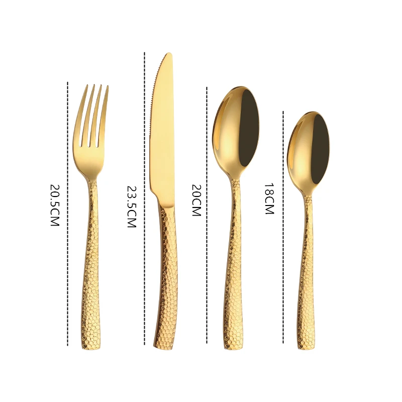 

Dinnerware Sets Stainless Steel Luxury Tableware Cutlery Set Vintage Knife Fork Spoon Dinner Set Mirror Polished Dishwasher Safe